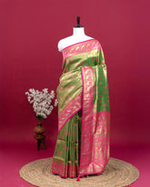 SC3133 - Dharmavaram Pattu With Elegant Body Meena